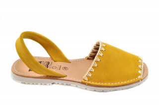Sandale Avarca Lexie yellow, piele naturala DS141