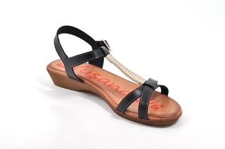 Sandale negre Xusandalia din piele naturala DS16