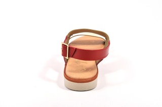 Sandale rosu - aurii In shoes, din piele naturala