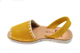 Sandale Avarca Lexie yellow, piele naturala DS141