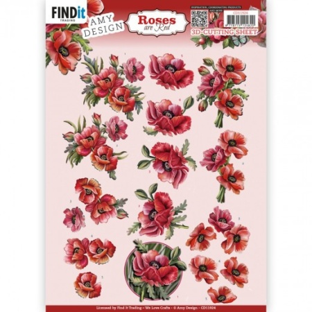 Amy Design knipvel klaprozen CD11924 (Locatie: 1708)