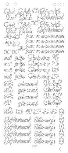 Find It stickervel glanzend zilver jublieum CD3010 (Locatie: t077)