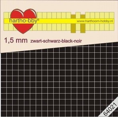 Hartho-bby foampads zwart 1,5 mm dik 64021 (Locatie: 5R )