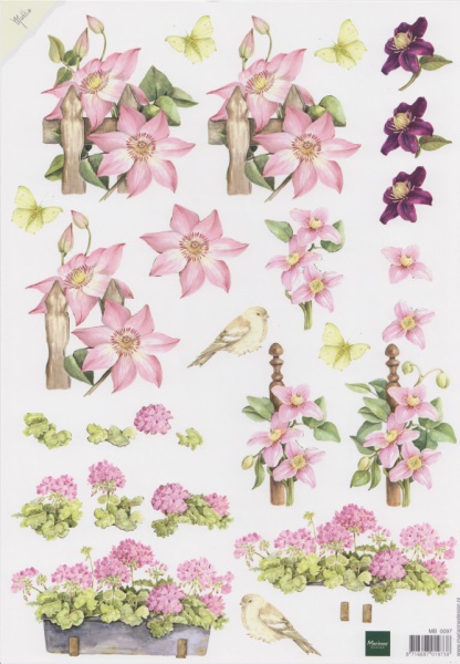 Marianne design knipvel bloemen MB0097 (Locatie: 4729)