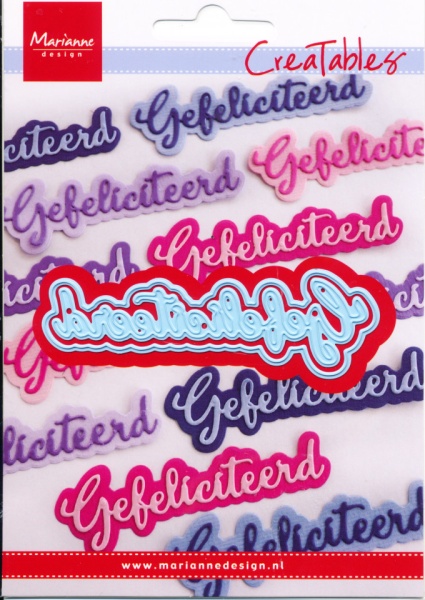 Marianne Design snijmal Gefeliciteerd LR0651 (Locatie: H234)