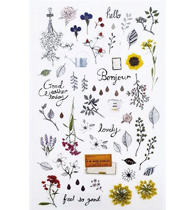 Stafil Mini Stickers bloemen/teksten 740019-16 (Locatie: 1513)