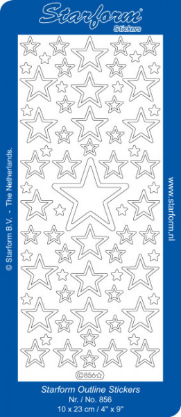 Starform sticker goud kerst 856 (Locatie: U377 )