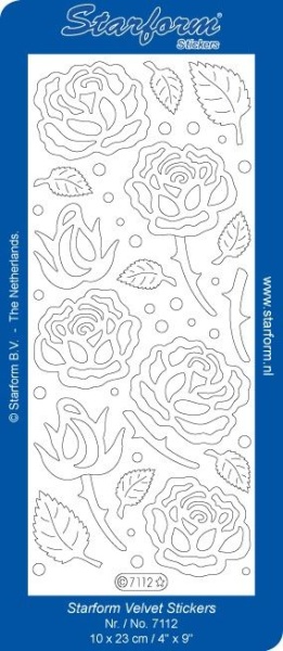 Starform sticker rozen velvet pink 7112 (Locatie: C344 )