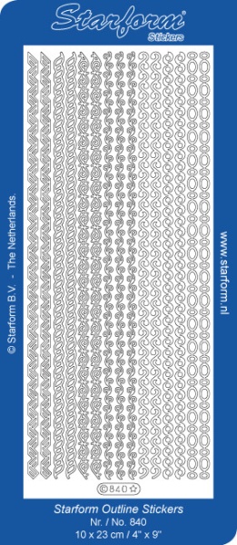 Starform sticker zilver randjes 840 (Locatie: N116)
