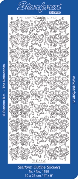 Starform stickervel vlinders goud 1188 (Locatie: N62)