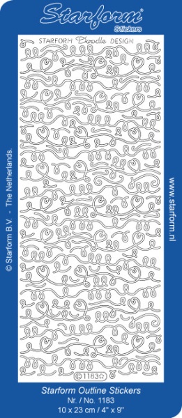 Starform stickervel zilver slingers 1183 (Locatie: T038)