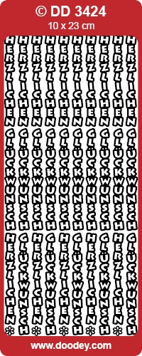 Sticker zilver herzlichen glückwunsch DD3424 (Locatie: NN094)