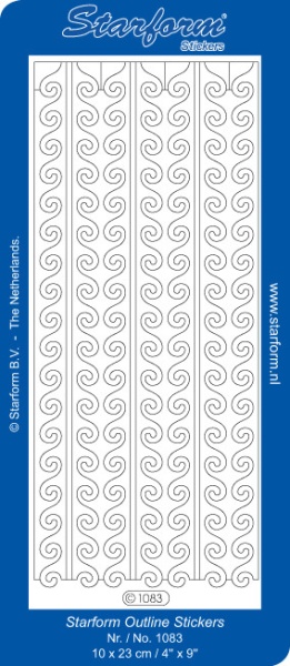 Stickervel starform randje goud 1083 (Locatie: U004)