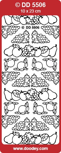 Stickervel zilver fruit DD5506 (Locatie: A214)