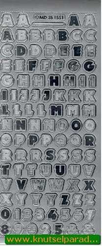 Stickervel zilver letters MD351551 (Locatie: C018 )