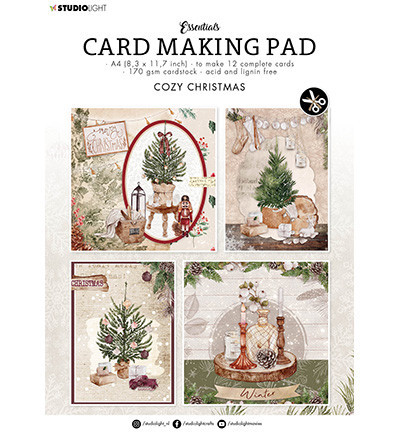 Studio Light stansblok Card Making Pad Cozy Christmas Essentials nr.07 SL-ES-CMP07