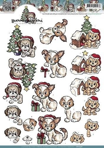 Yvonne Creations Christmas Puppies CD10561 (Locatie: 1108)