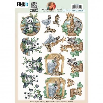 Yvonne Creations knipvel dierentuin CD12029 (Locatie: 1347)