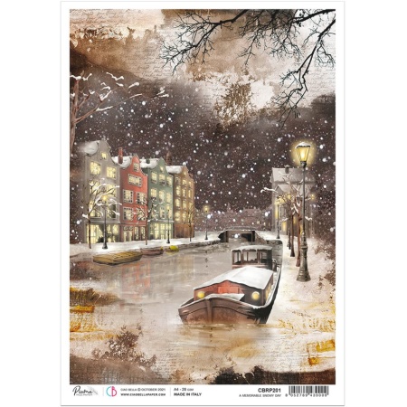Ciao Bella Rice Paper A4 A Memorable snowy day CBRP201 (Locatie: 1553)