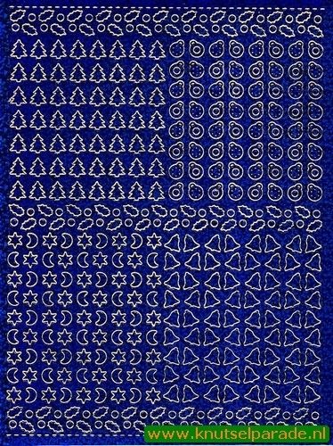 Multi dots sticker holografisch blauw kerst (Locatie: 2516)