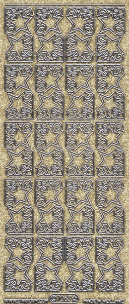 Starform sticker glitter goud / zilver 7063 (Locatie: HH109)