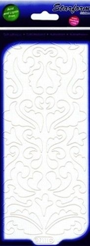 Starform sticker velvet barok krullen white 7111 (Locatie: B364)