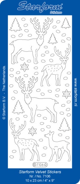 Starform sticker velvet rood 7106 (Locatie: i575)
