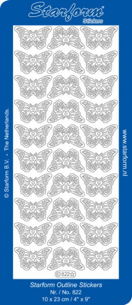 Starform sticker vlinders goud 822 (Locatie: K061)