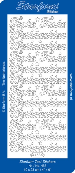 Starform sticker zilver kerst 463 (Locatie: G344)