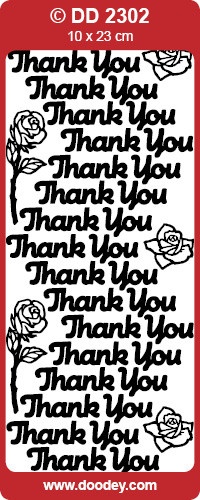 Stickervel goud Thank you DD2302 (Locatie: E140)