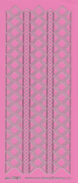 Stickervel roze/zilver nr. 3019 (Locatie: K133)