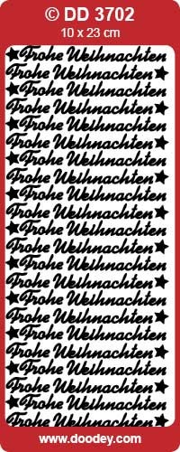 Stickervel zilver Frohe Weihnachten DD3702 (Locatie: C143)