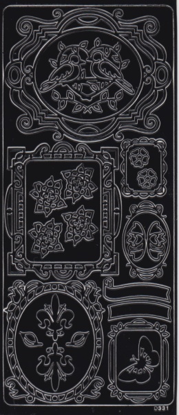 Stickervel zwart kaders 20377/0331 (Locatie: A315 )