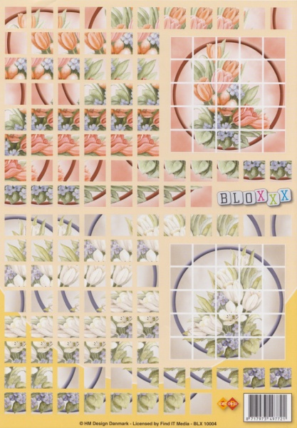 Card Deco knipvel bloxxx bloemen BLX 10004 (Locatie: 2767)