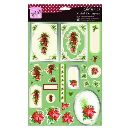 Docrafts Anita's stansvel Bells and Pointsetta ANT169578 (Locatie: grve)