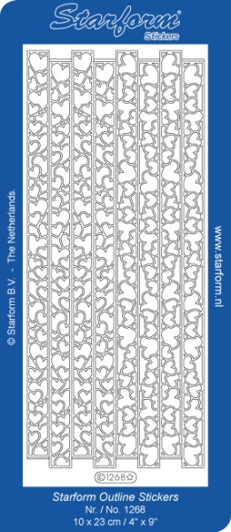 Starform sticker goud hartjes 1268 (Locatie: L212)