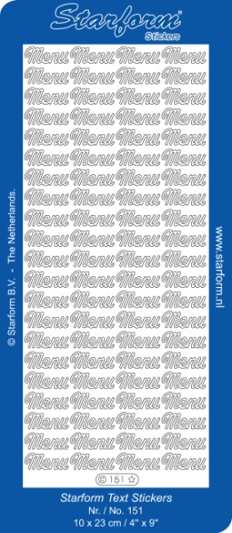 Starform sticker goud menu 151 (Locatie: T154)