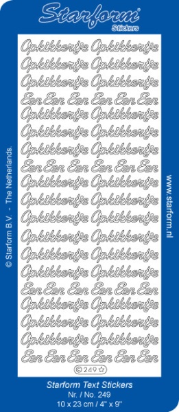Starform sticker goud opkikkertje 249 (Locatie: J366)