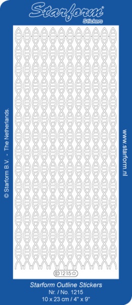 Starform stickervel zilver randje 1215 (Locatie: F103)