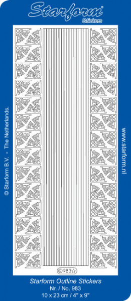 Starform stickevel kerstmis zilver 983 (Locatie: K052)
