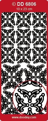 Sticker zilver hoekjes DD6806 (Locatie: S140)