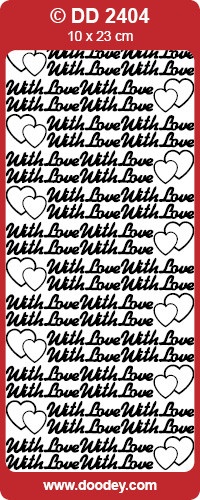 Stickervel goud With Love DD2404 (Locatie: E150)