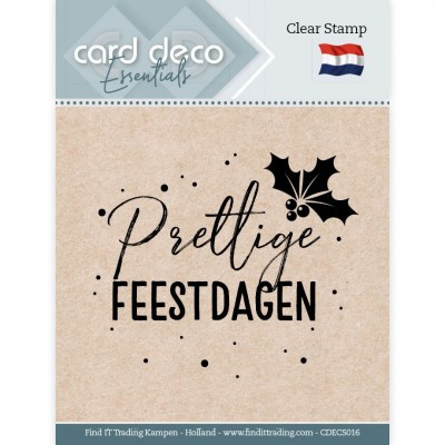 Card Deco Clear Stamp Prettige Feestdagen CDECS016 (Locatie: NN055)