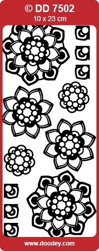 Doodey sticker goud bloemen DD7502 (Locatie: N181)