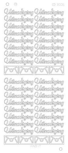 Find It stickervel glanzend zilver uitnodiging CD3006 (Locatie: D58)