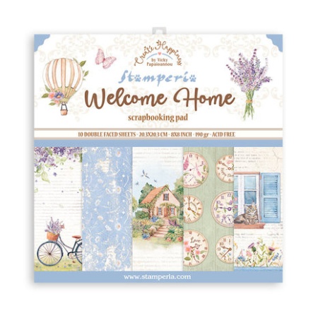 Stamperia Paper pack Welcome Home, 20.3x20.3cm, SBBS77