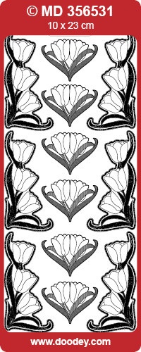 Stickervel goud tulpen MD356531 (Locatie: B081)