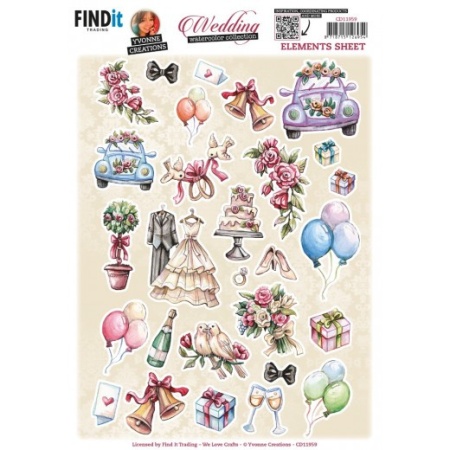 Yvonne Creations knipvel huwelijk CD11959 (Locatie: 1429)