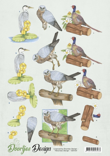 Doortjes Design knipvel allerlei vogels CD11137 (Locatie: 1138)