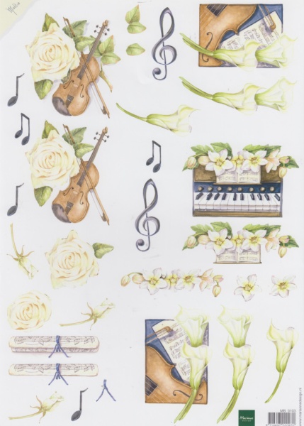 Marianne design knipvel muziek MB0103 (Locatie: 5818)